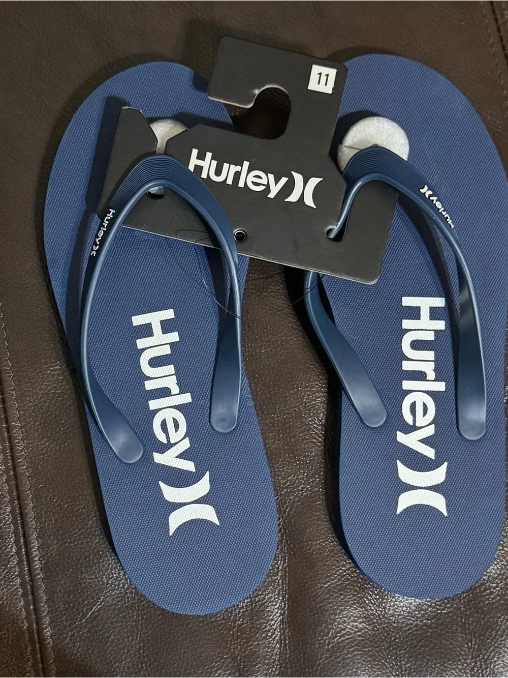 Hurley Blue Logo Flip Flops